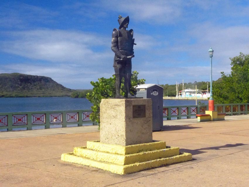 Ponce de Leon statue at Guanica, Puerto Rico