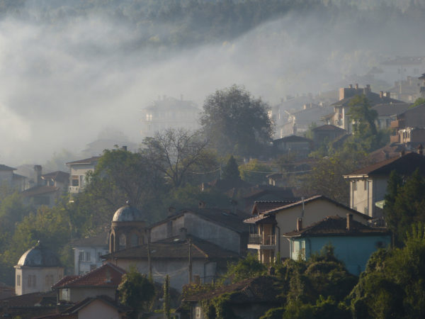 Morning mist at Veliki Tarnovo, Bulgaria