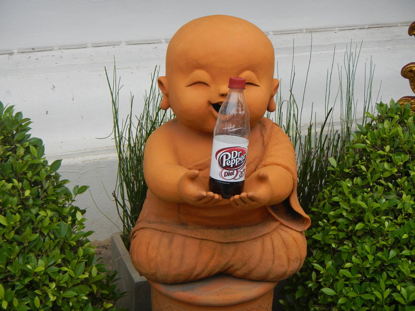 Little Monk and Diet Dr Pepper