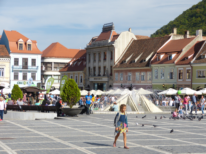 Brasov, Romania, town square