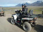 Wendy Powers on her ATV in Svalbard