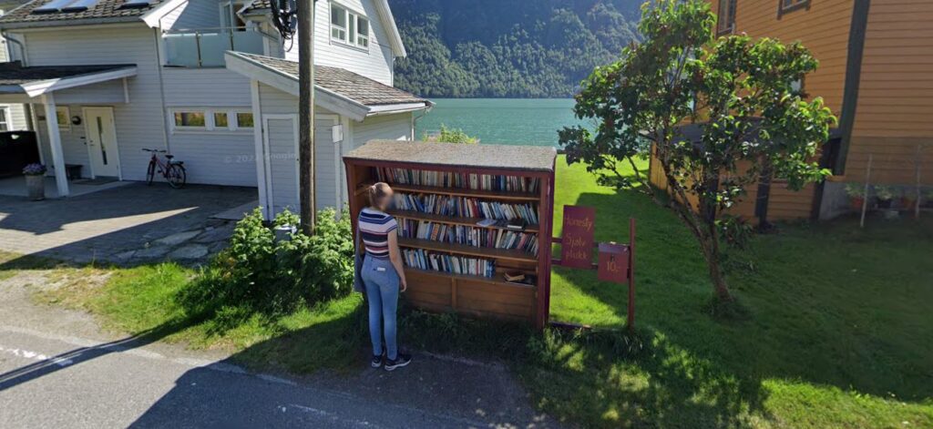 Book stall at Fjaerland, Norway